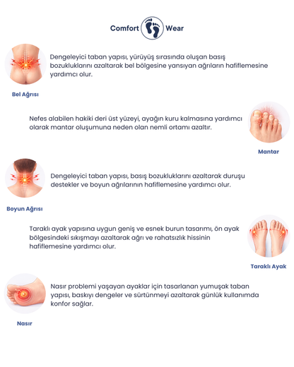 Hakiki Deri Unisex Ortopedik Ayakkabı (CW-01)